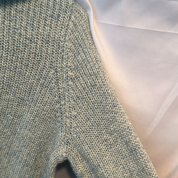 TIME AND TRU V NECK LIGHTWEIGHT GREEN SWEATER WITH COLLAR RIBBED KNIT LOOK XS - Picture 5 of 13